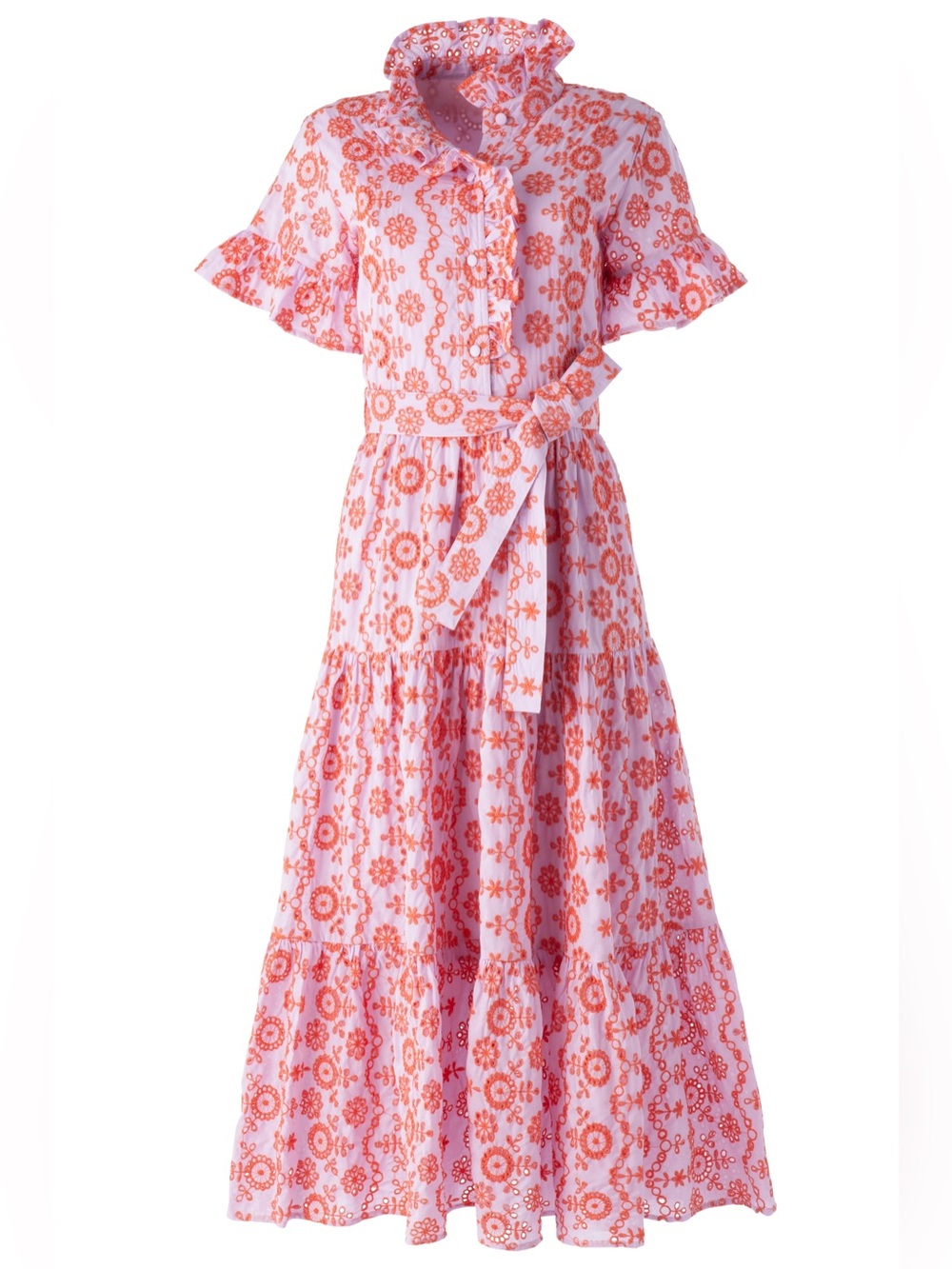 Abbey Glass - Sadie Maxi Dress Lavendar and Coral Floral NWT Size XL